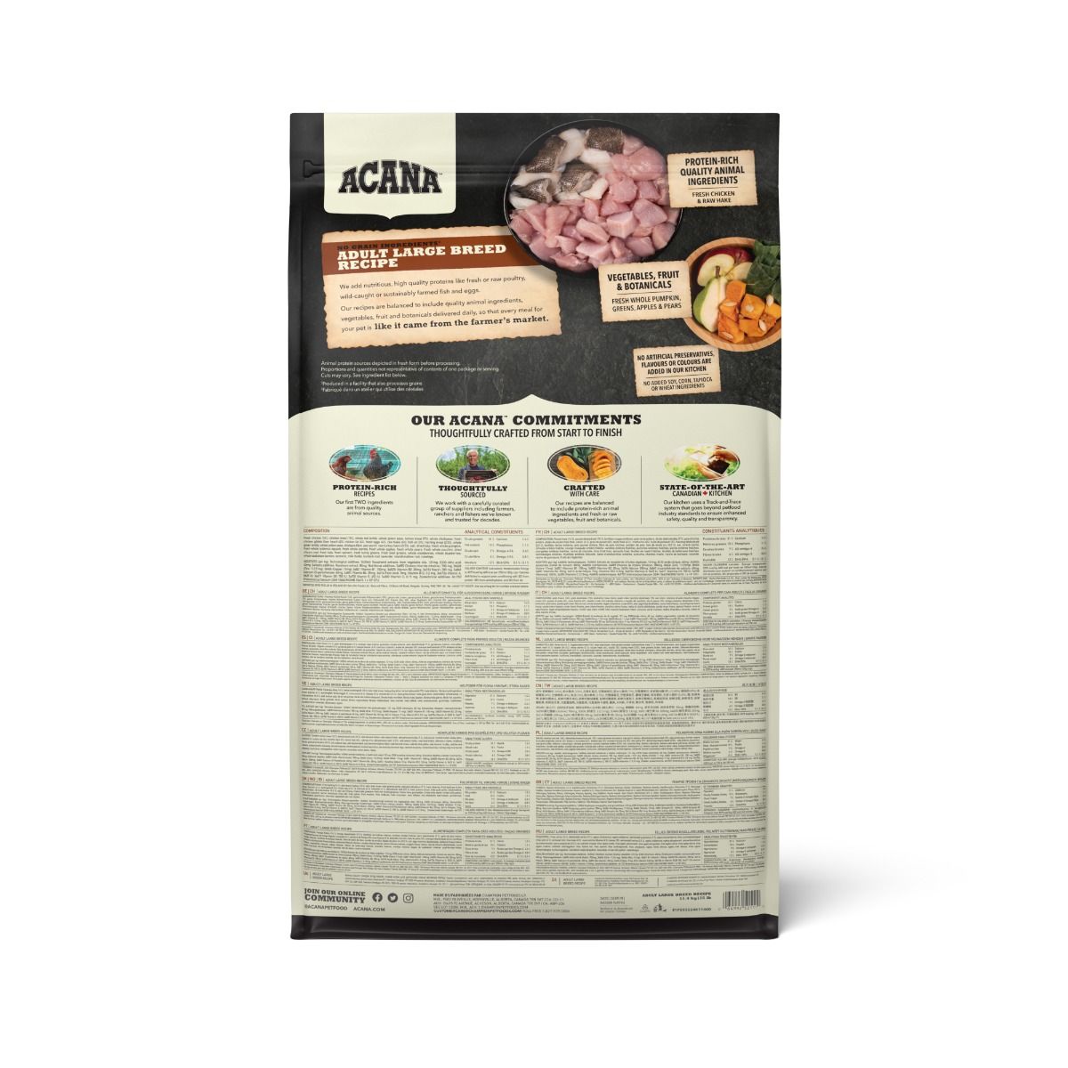 Acana Adult Large Breed Recipe Dry Dog Food - 11.4KG