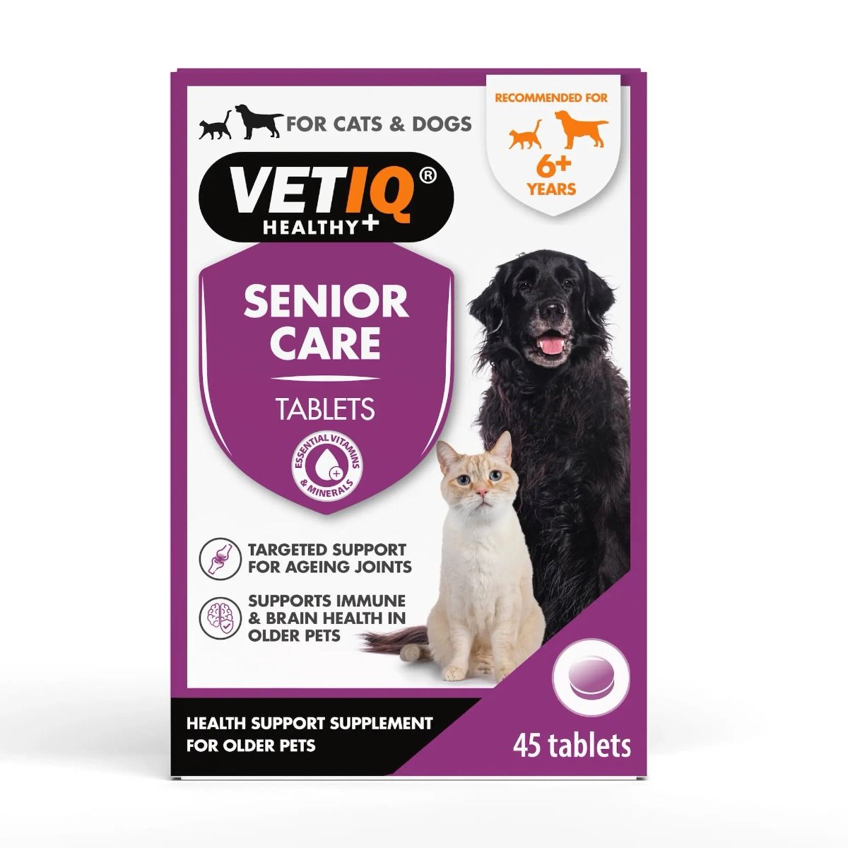 VETIQ Senior Care for Cats & Dogs 45 Tablets -