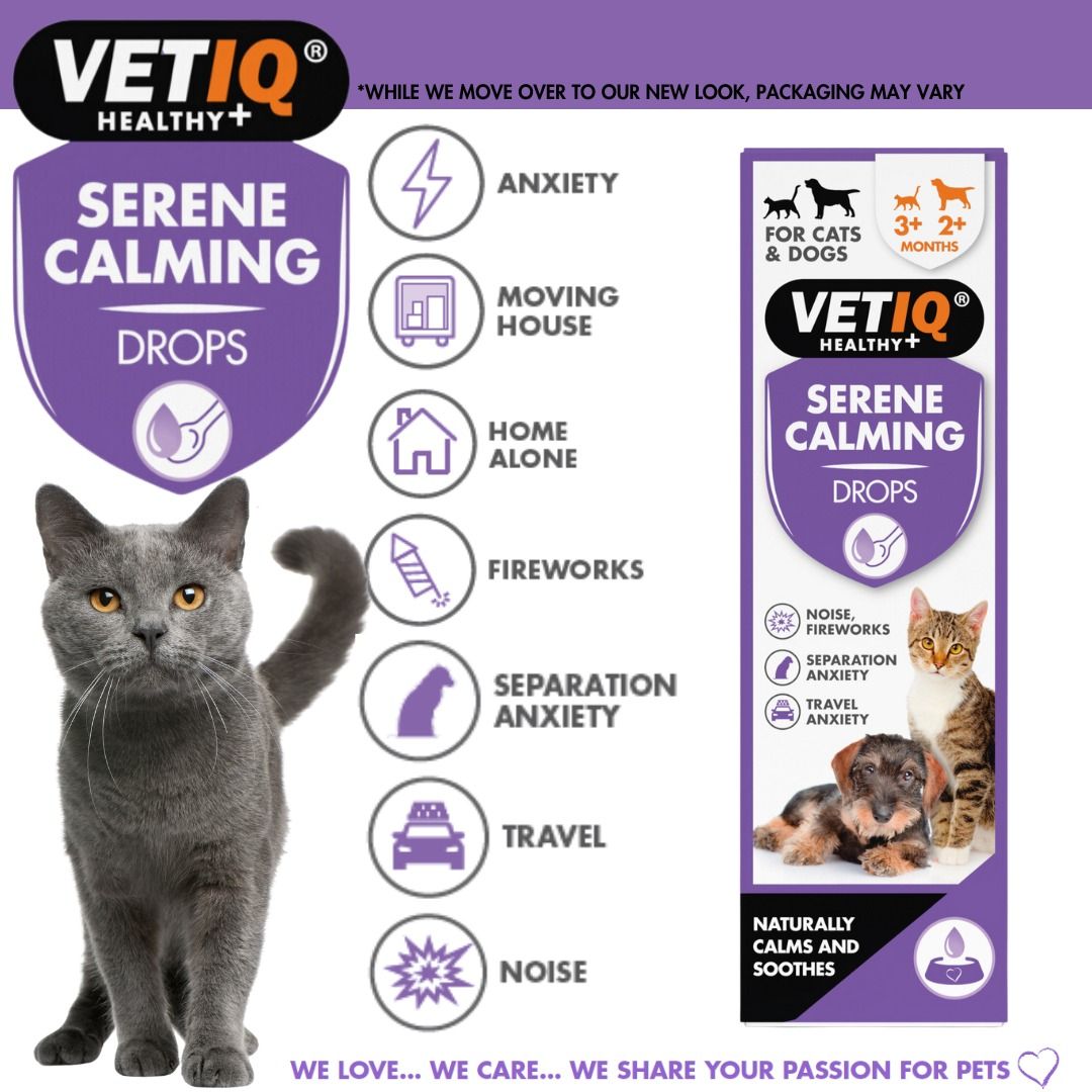 VETIQ Serene Calming Drops for Cats & Dogs 100ml -