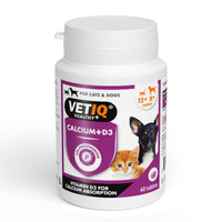 VETIQ Calcium +D3 Cat & Dog Supplement 60 Tablets -