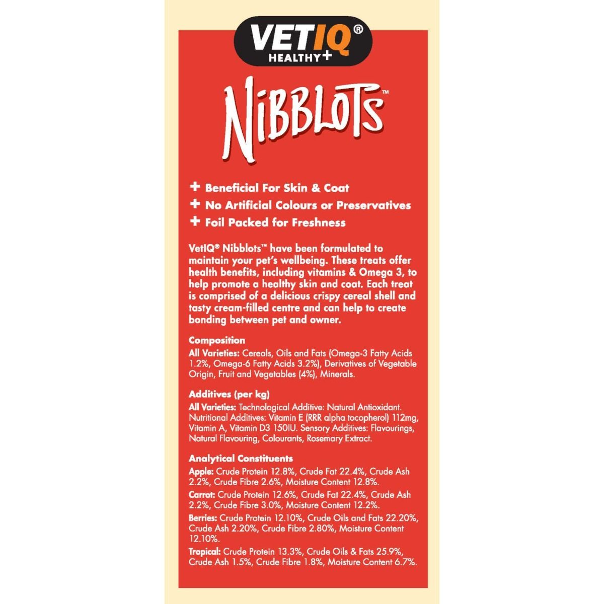 VETIQ Nibblots Small Animals Treats 4 x 30g Variety Pack -
