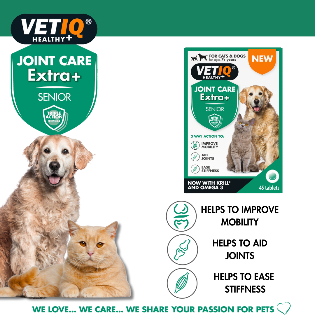 VETIQ Joint Care Extra+ Senior Cat & Dog Supplement 45 Tablets -