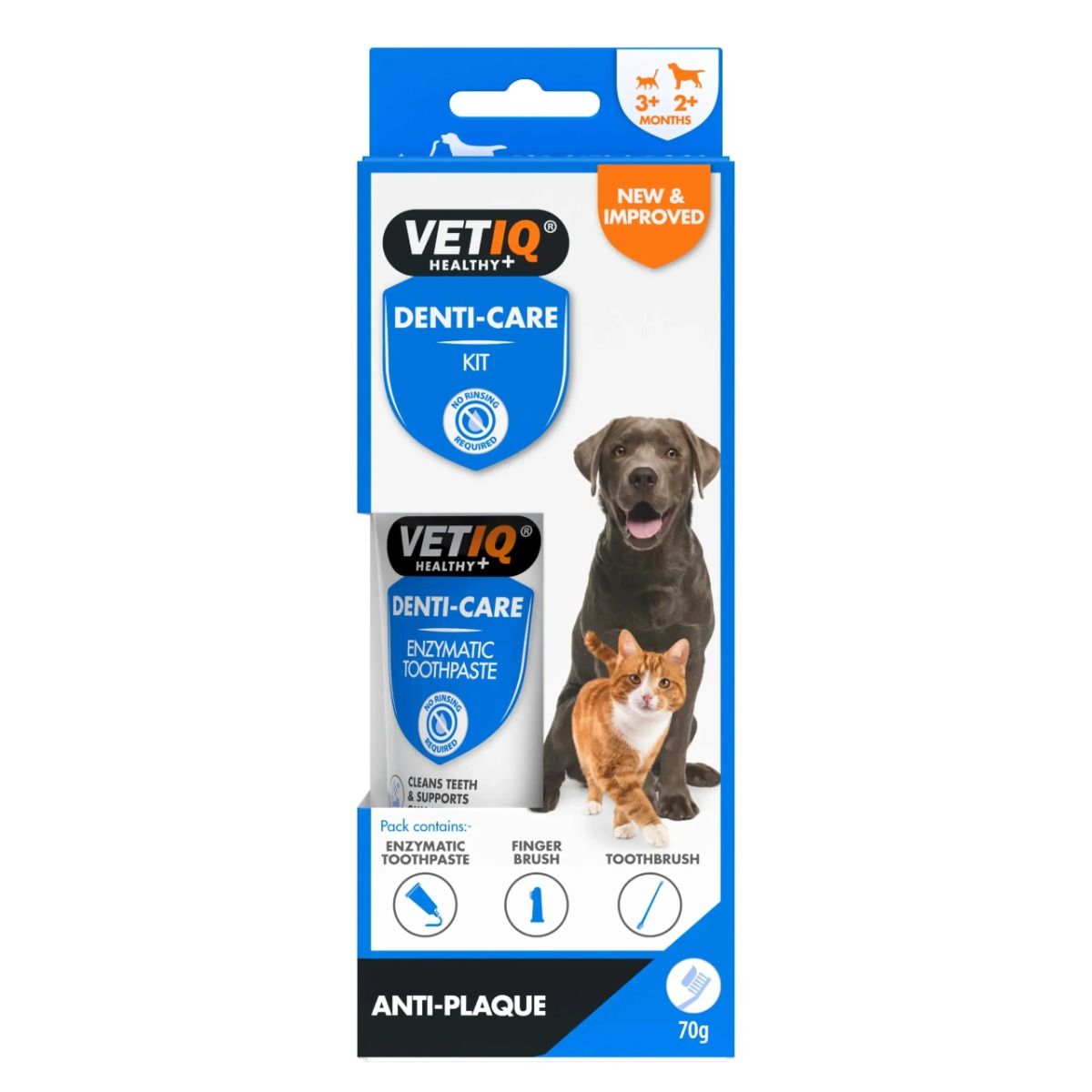 VETIQ Denti-Care Kit for Cats & Dogs Hygiene 70g - 70g