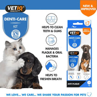 VETIQ Denti-Care Kit for Cats & Dogs Hygiene 70g - 70g