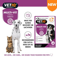 VETIQ Multi-Vit Cat & Dog Supplement 45 Tablets -