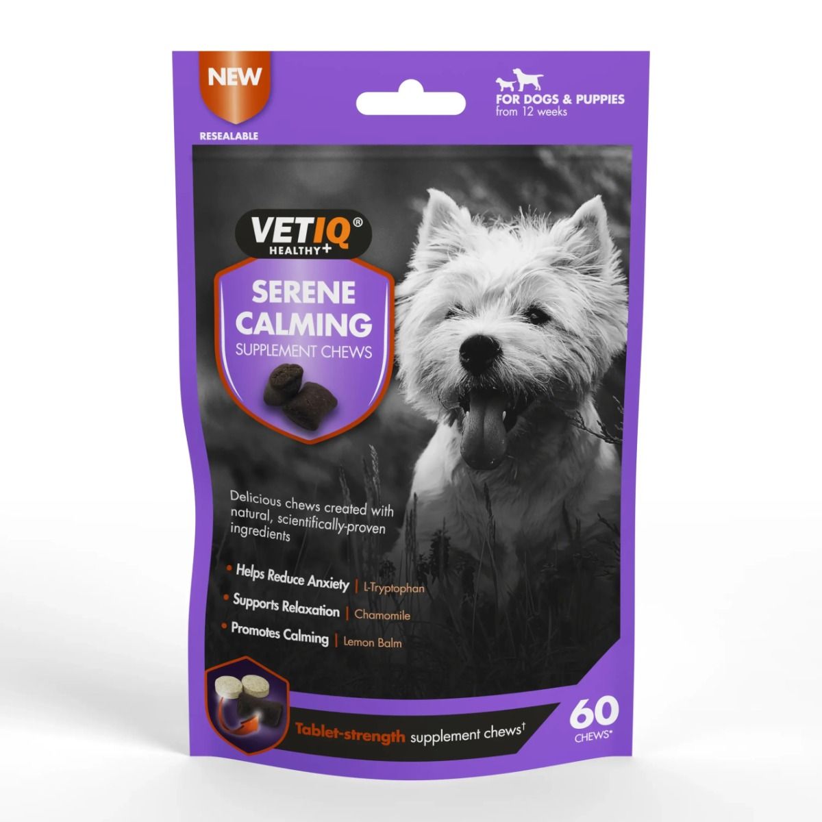 VETIQ Serene Calming Dog Supplement Chews 230g - 230g