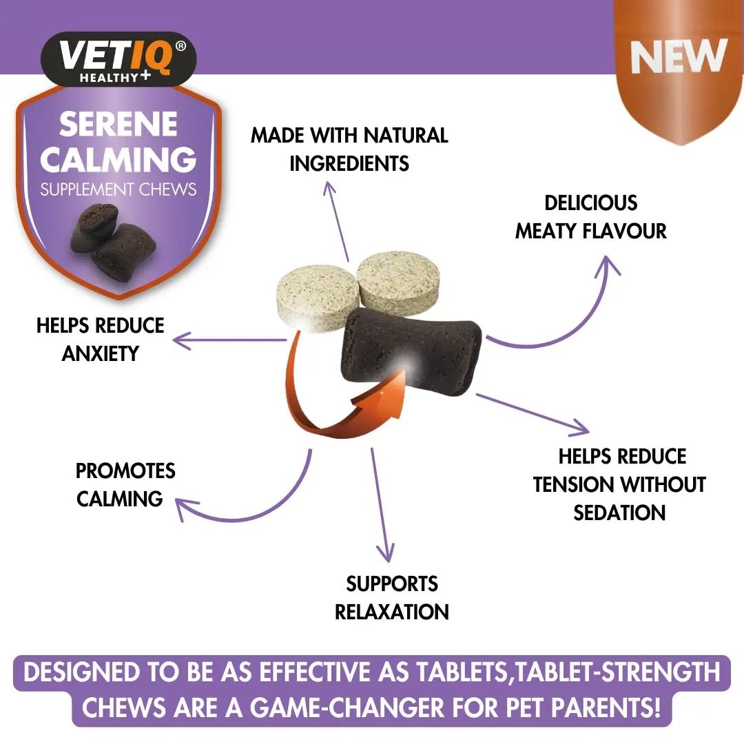 VETIQ Serene Calming Dog Supplement Chews 230g - 230g
