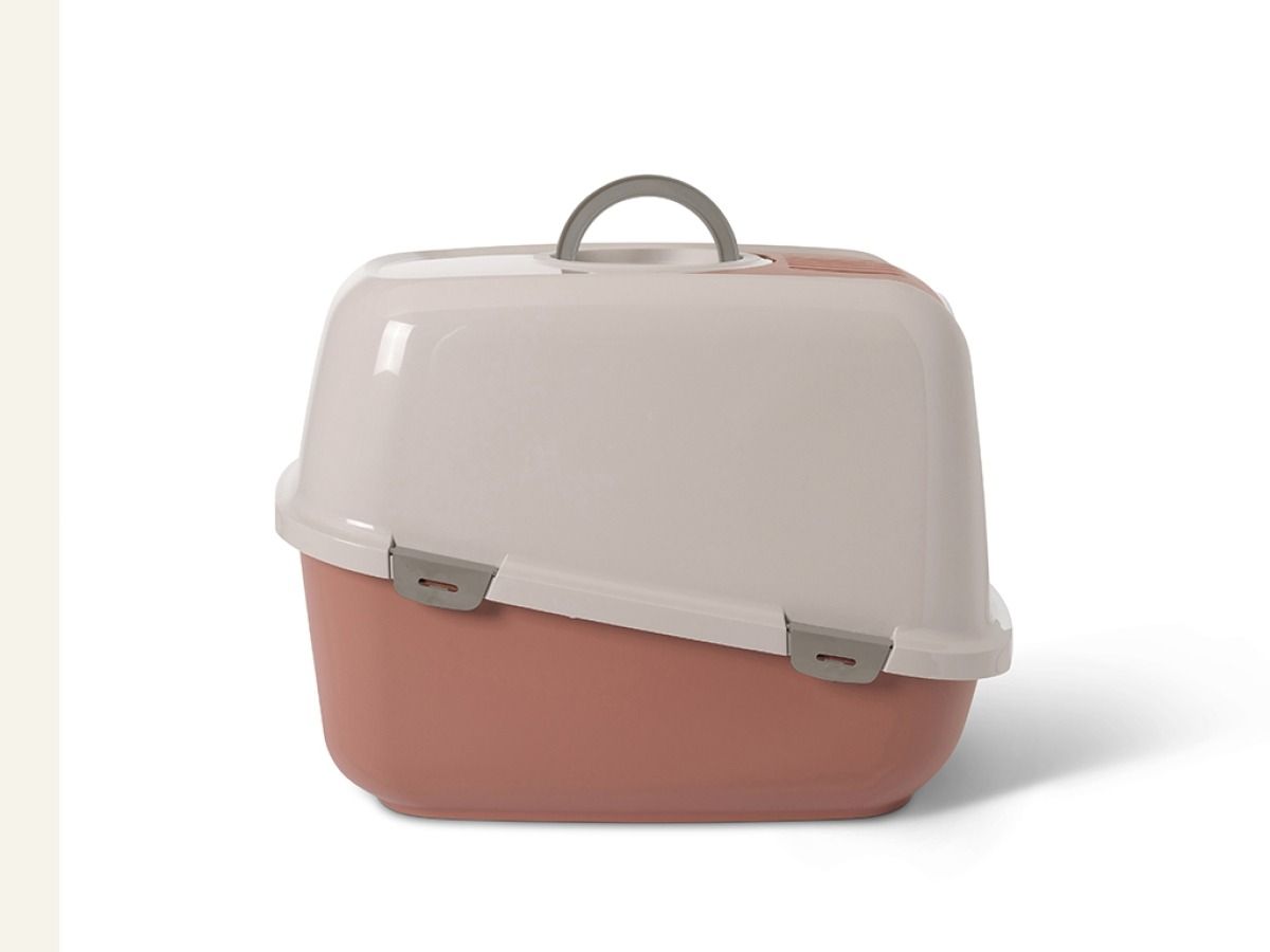 Savic Nestor Jumbo Cat Toilet Home - Pink/Red