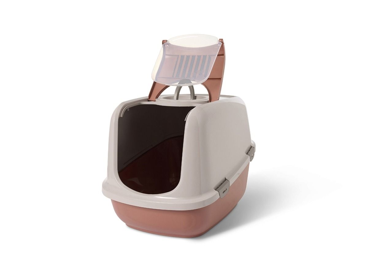 Savic Nestor Jumbo Cat Toilet Home - Pink/Red