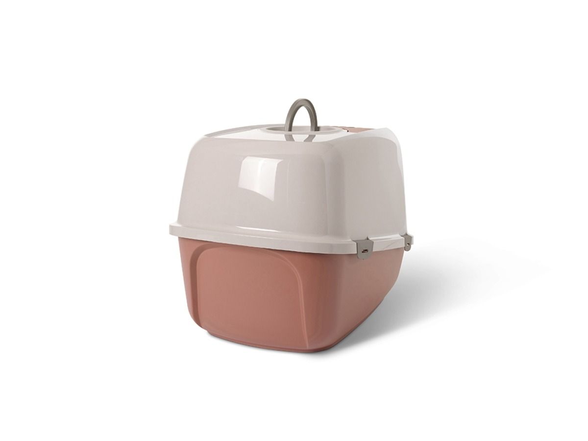 Savic Nestor Jumbo Cat Toilet Home - Pink/Red