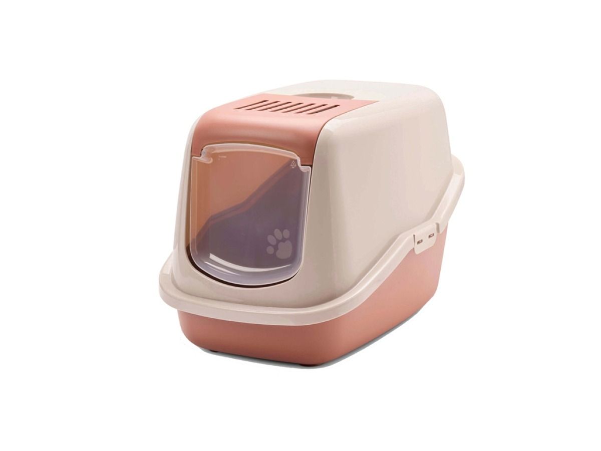 Savic Nestor Cat Toilet Home - Pink/Red