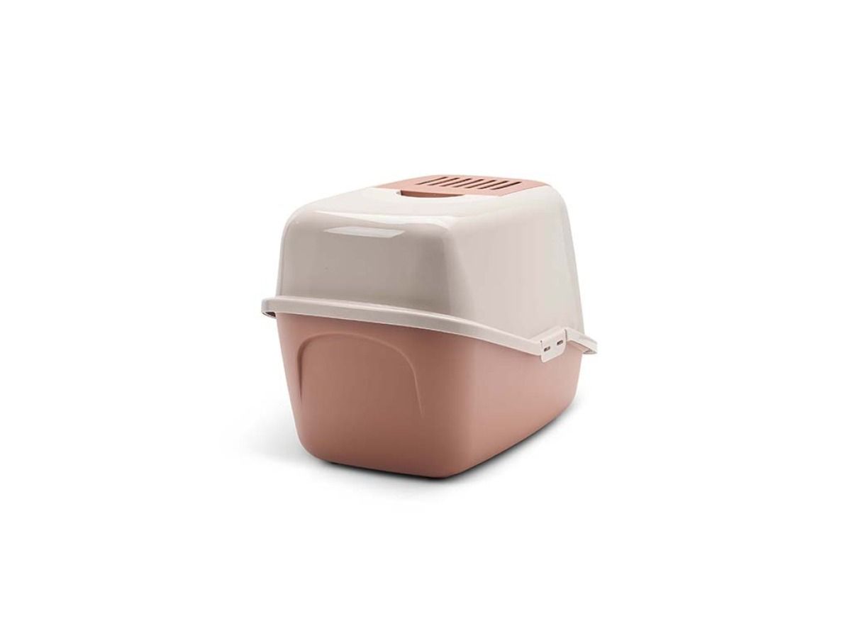 Savic Nestor Cat Toilet Home - Pink/Red