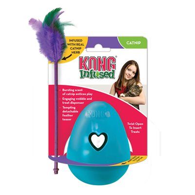 Kong Infused Tippin Treat Fun Play Cat Toy -