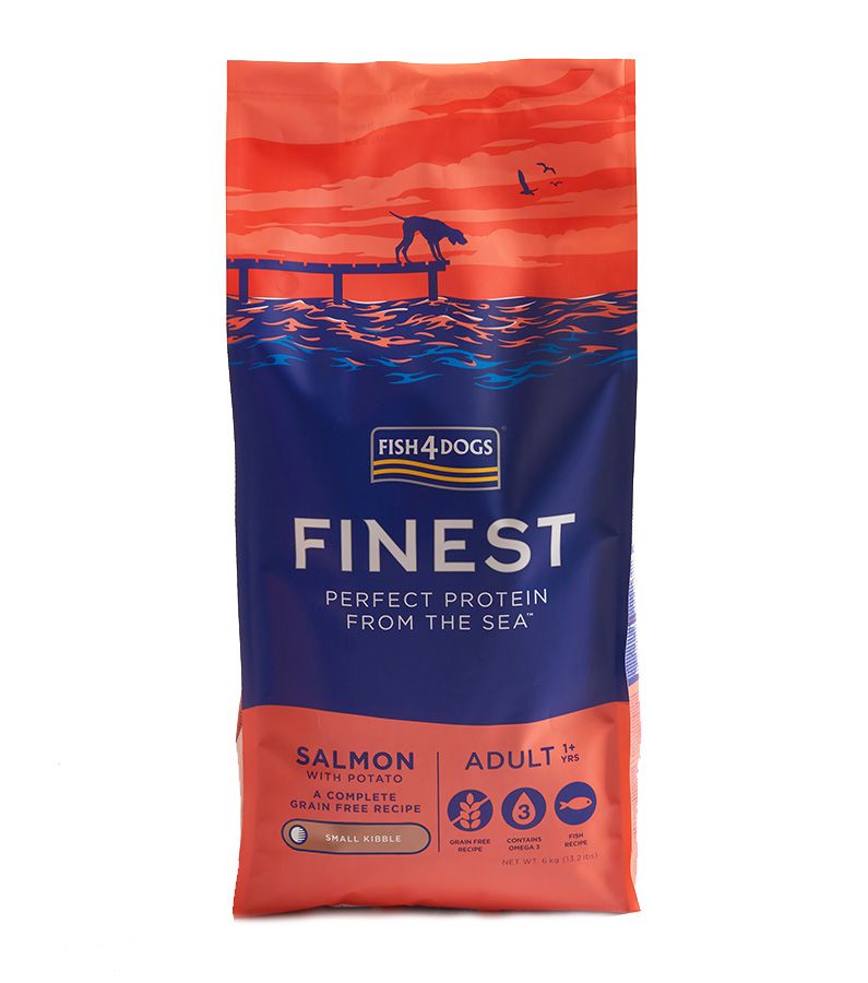 Fish4Dogs Finest Salmon Small Kibble Adult Dry Dog Food - 6KG