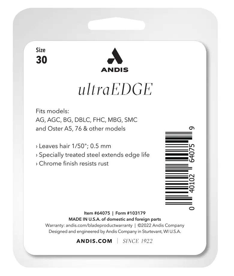 Andis UltraEdge® Detachable Blade[Blade Size - 30 / 0.5mm]