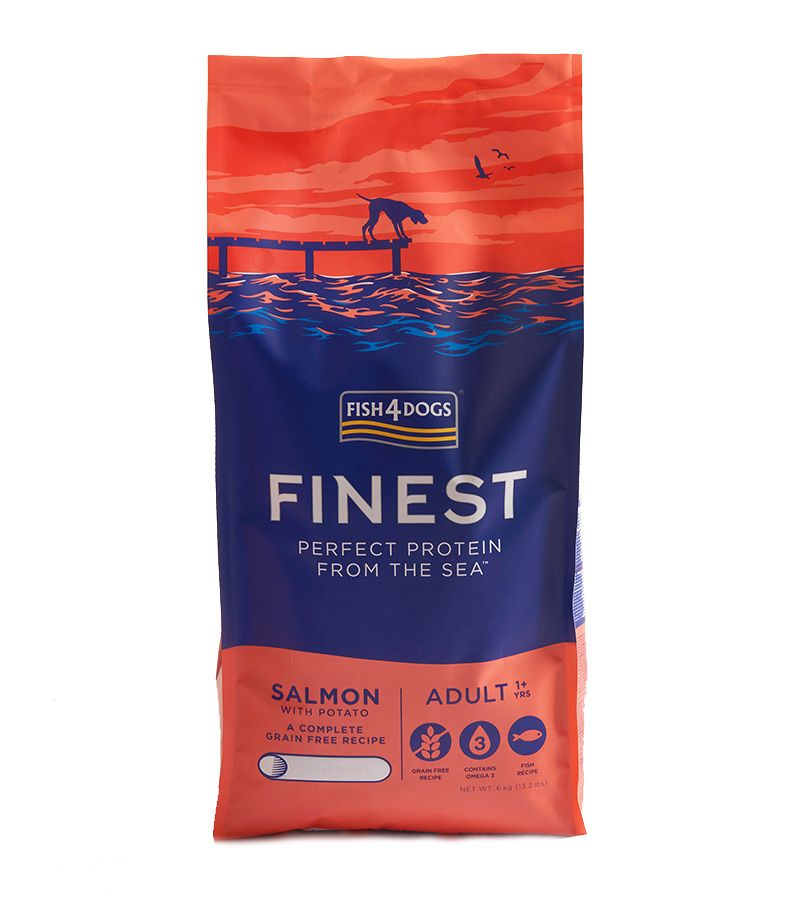 Fish4Dogs Finest Salmon Large Kibble Adult Dry Dog Food - 12kg