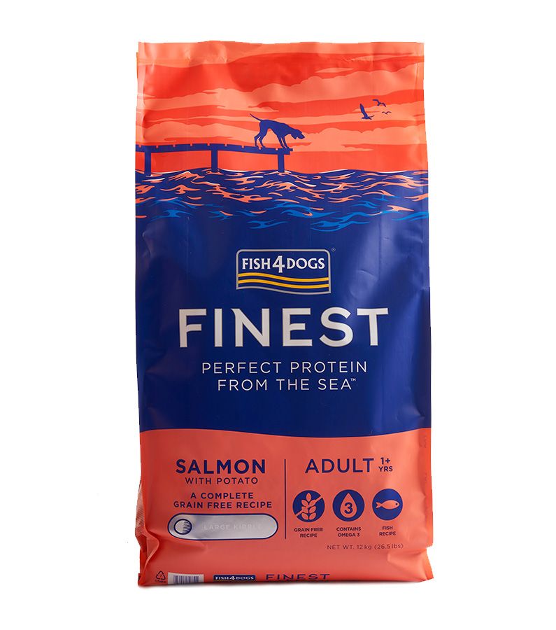 Fish4Dogs Finest Salmon Large Kibble Adult Dry Dog Food - 12kg