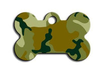 Thumbnail for ID Tag Bone Painted Green Camouflage - Small