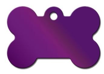 ID Tag Bone Bright Purple  - Large