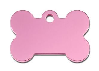 ID Tag Bone Small Pastel  - PINK