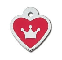 Thumbnail for ID Tag Heart Epoxy Red Crown  -