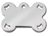 Thumbnail for ID Tag Bone Chrome with Cut-Out  -