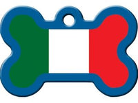 Thumbnail for ID Tag Bone Painted Italian Flag  -