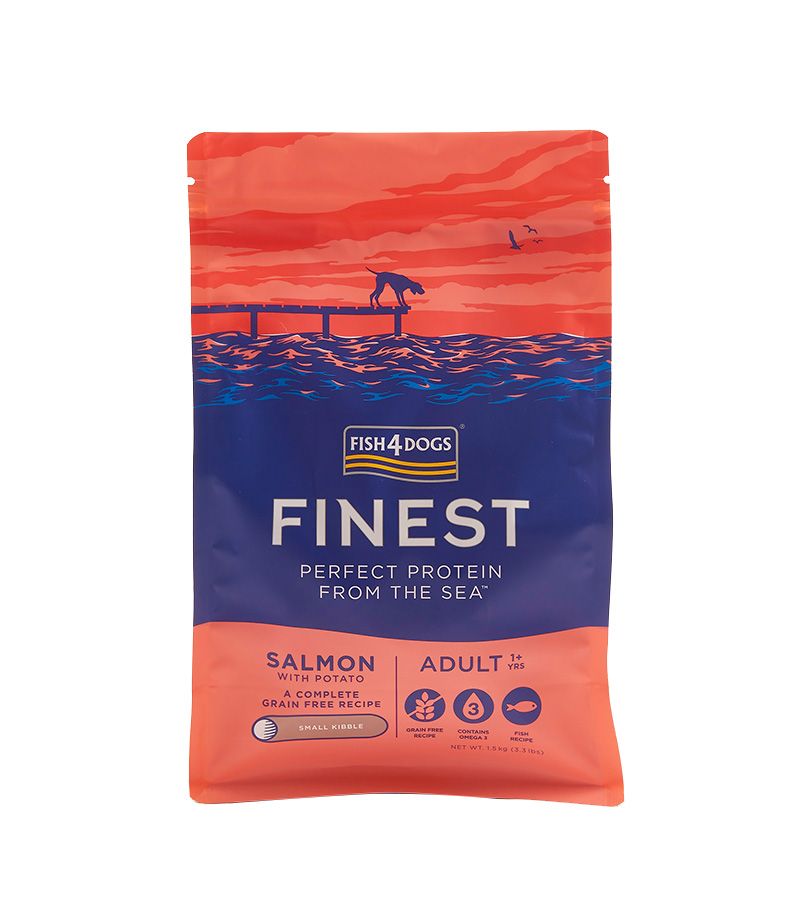 Fish4Dogs Finest Salmon Small Kibble Adult Dry Dog Food - 1.5kg