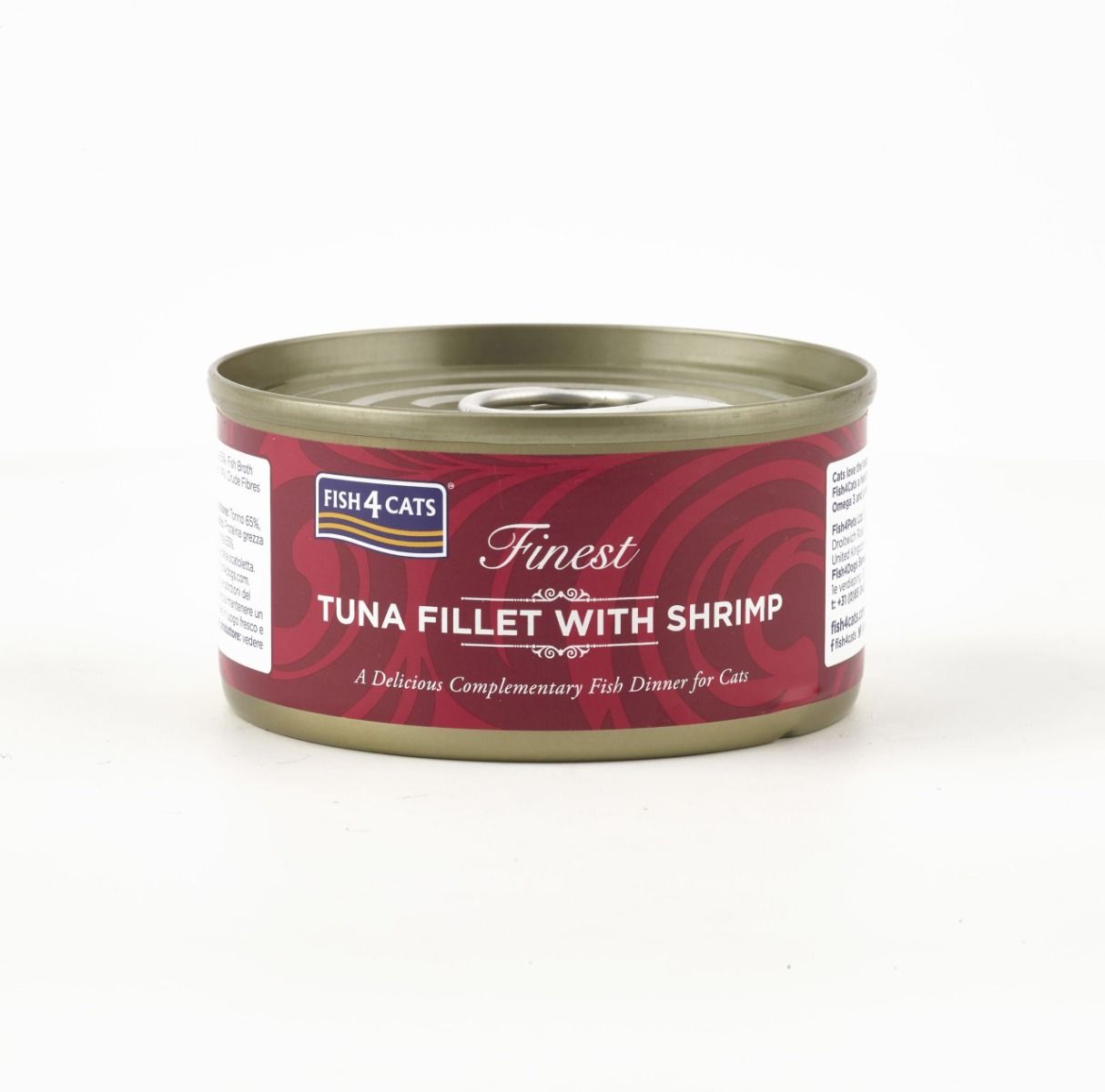 Fish4Cats Finest Tuna Fillet with Shrimp Wet Cat Food 70g - 70G