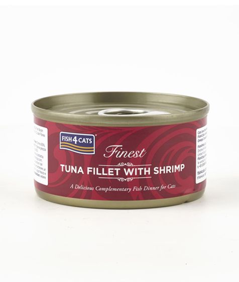 Fish4Cats Finest Tuna Fillet with Shrimp Wet Cat Food 70g - 70G