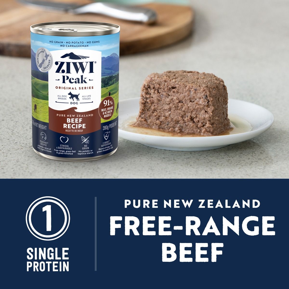 ZIWI Peak Beef Recipe Wet Dog Food - 390G