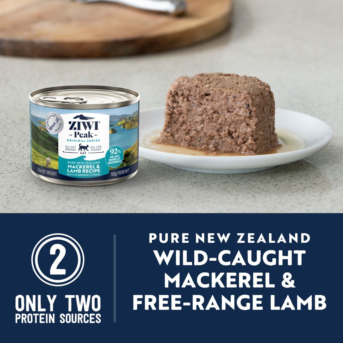 ZIWI Peak Mackerel & Lamb Recipe Wet Cat Food - 185G