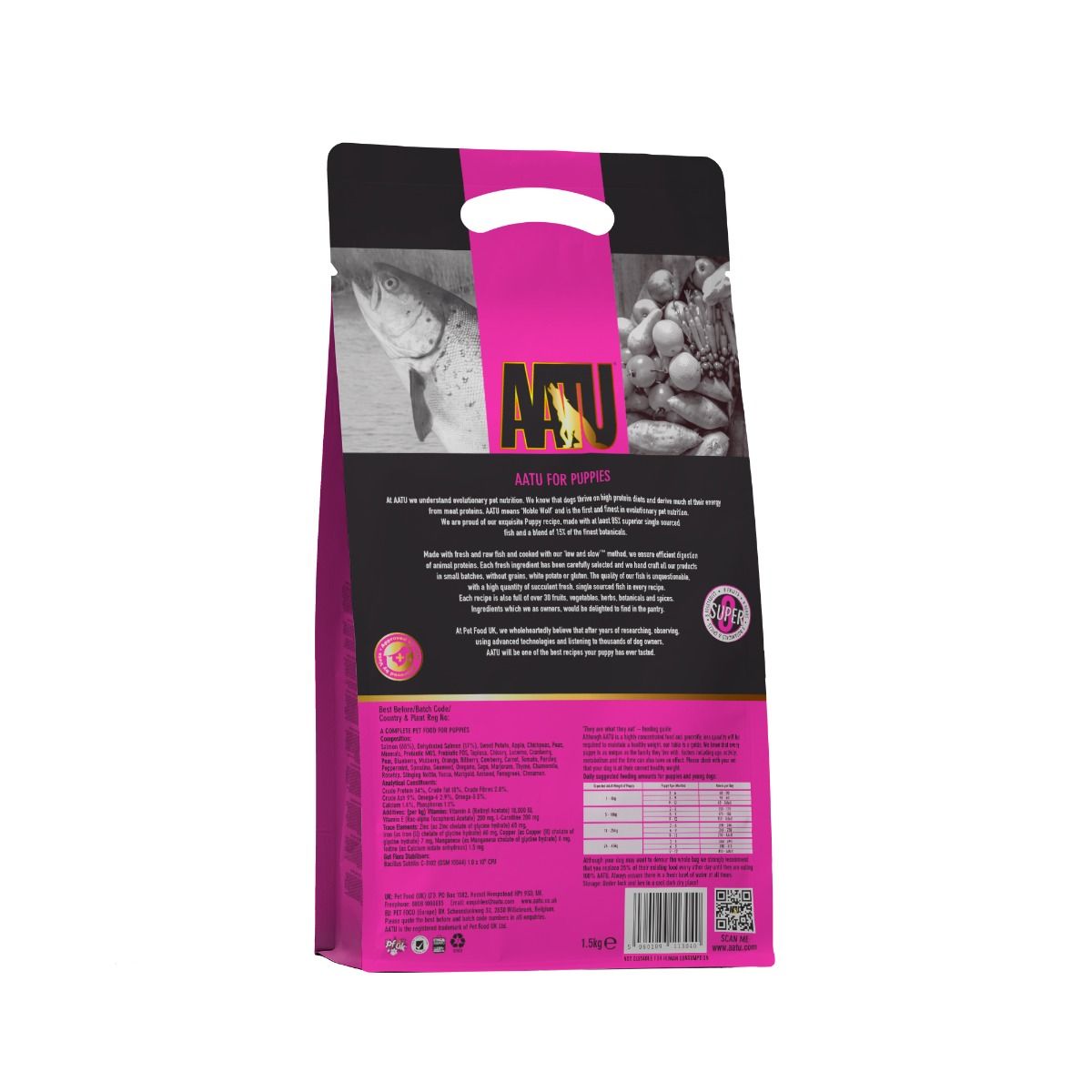 AATU For Puppies Salmon Dry Puppy Food - 1.5kg