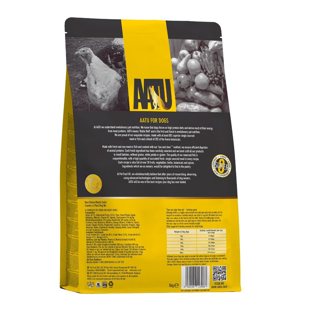 AATU Free Run Turkey Dry Dog Food - 5kg