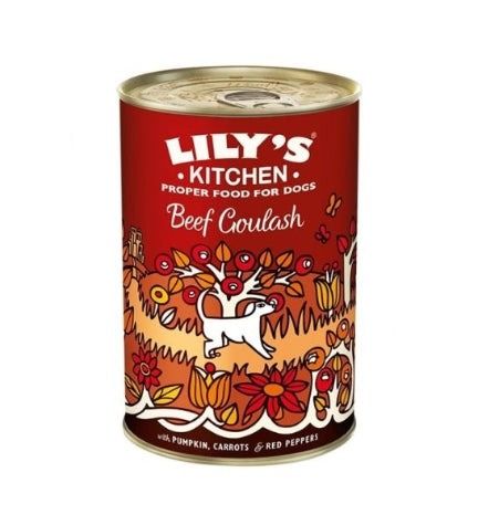 Lily's Kitchen Beef Goulash with Pumpkin Carrots and Red Peppers Wet Dog Food - 400g