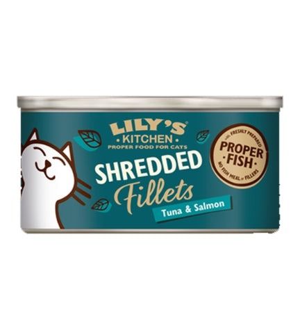 Lily's Kitchen Shredded Fillets Tuna with Salmon in Broth Wet Cat Food 70g - 70g
