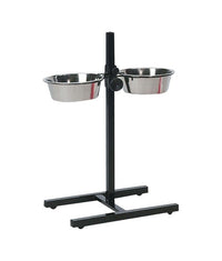 Thumbnail for Flamingo Otis H-Stand with Dishes Duo Dog Bowl - 4L