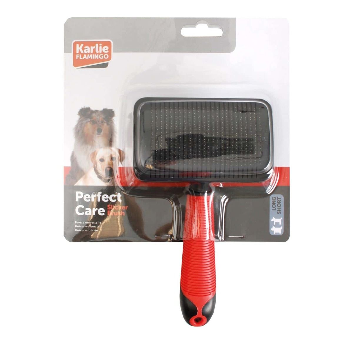 Flamingo Easy Clean Slicker Dog Brush - MEDIUM