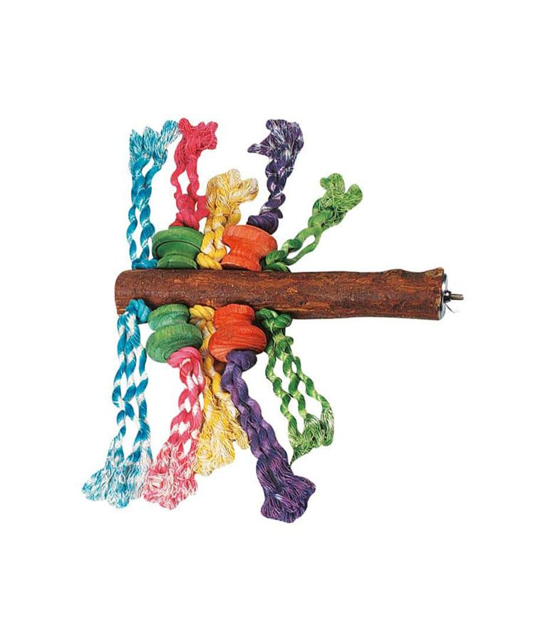 Flamingo Perch with Beads Bird Toy -