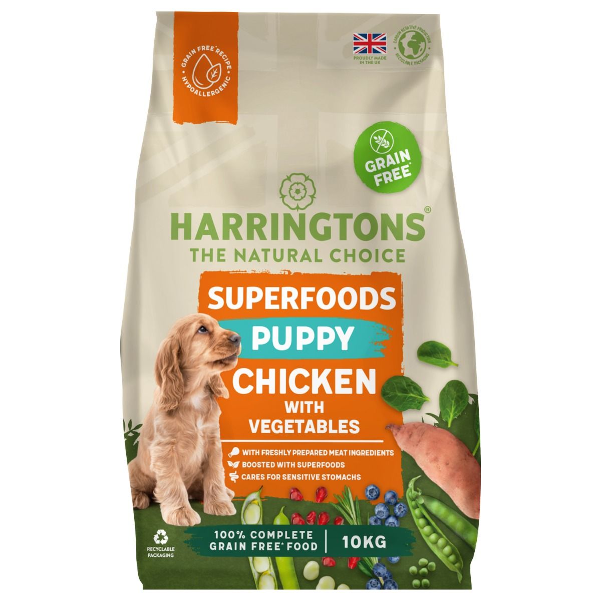 Harringtons Superfoods Chicken with Vegetables Puppy Dry Dog Food - 10kg