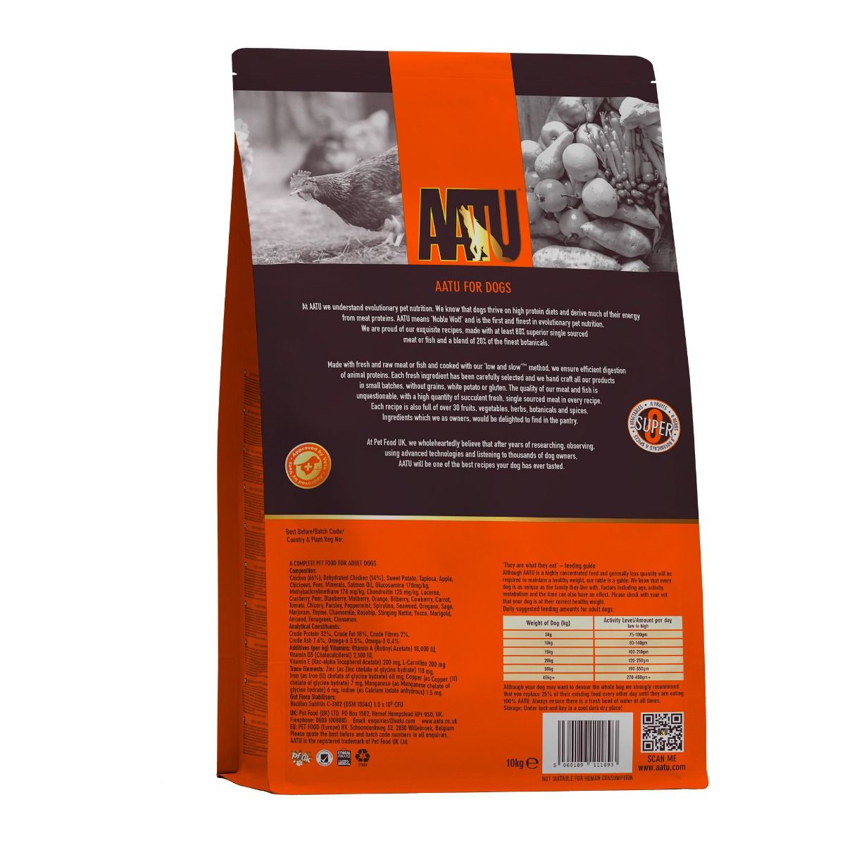 AATU Free Run Chicken Dry Dog Food - 10kg