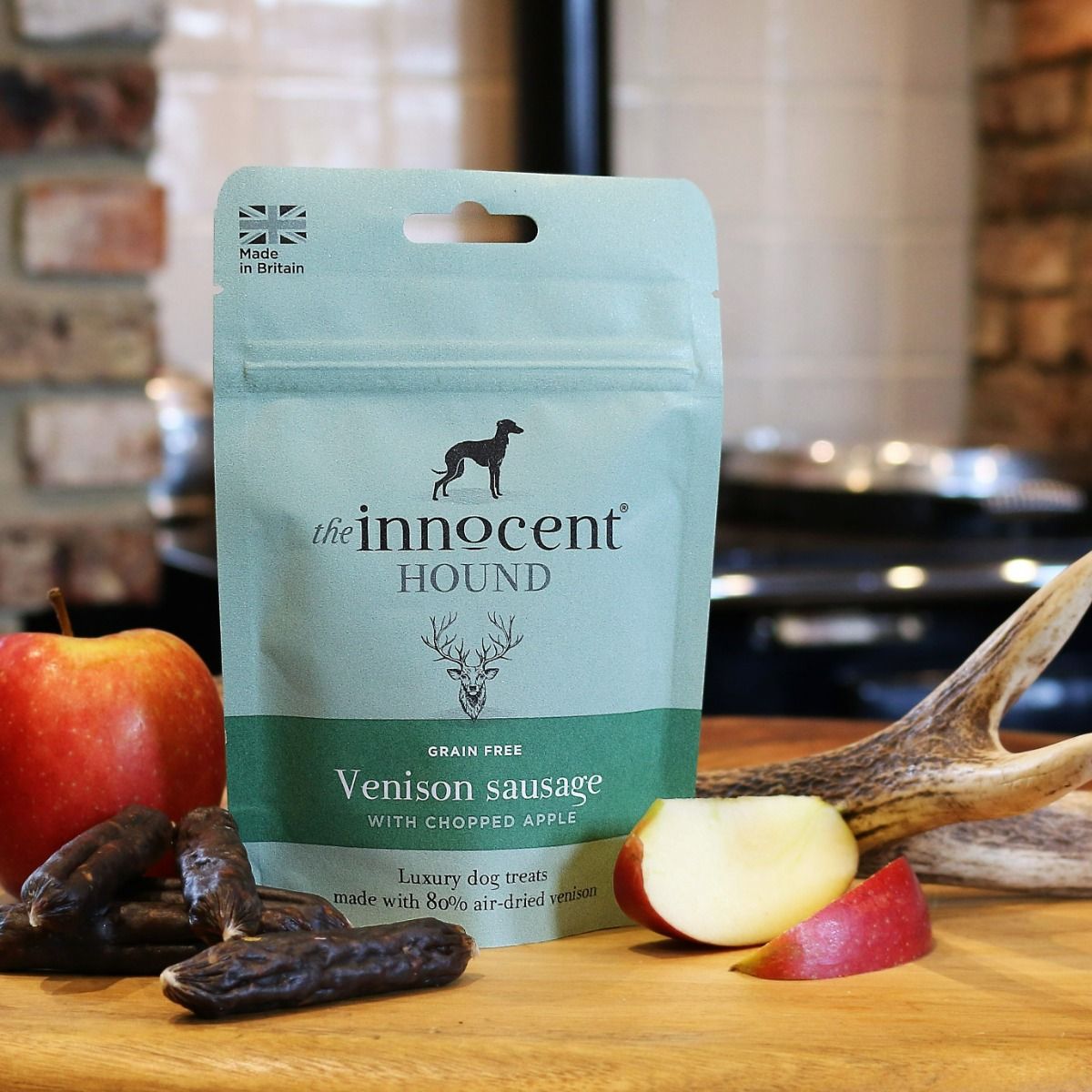 The Innocent Hound Venison with Chopped Apple Dog Sausages 7pcs - 7pcs