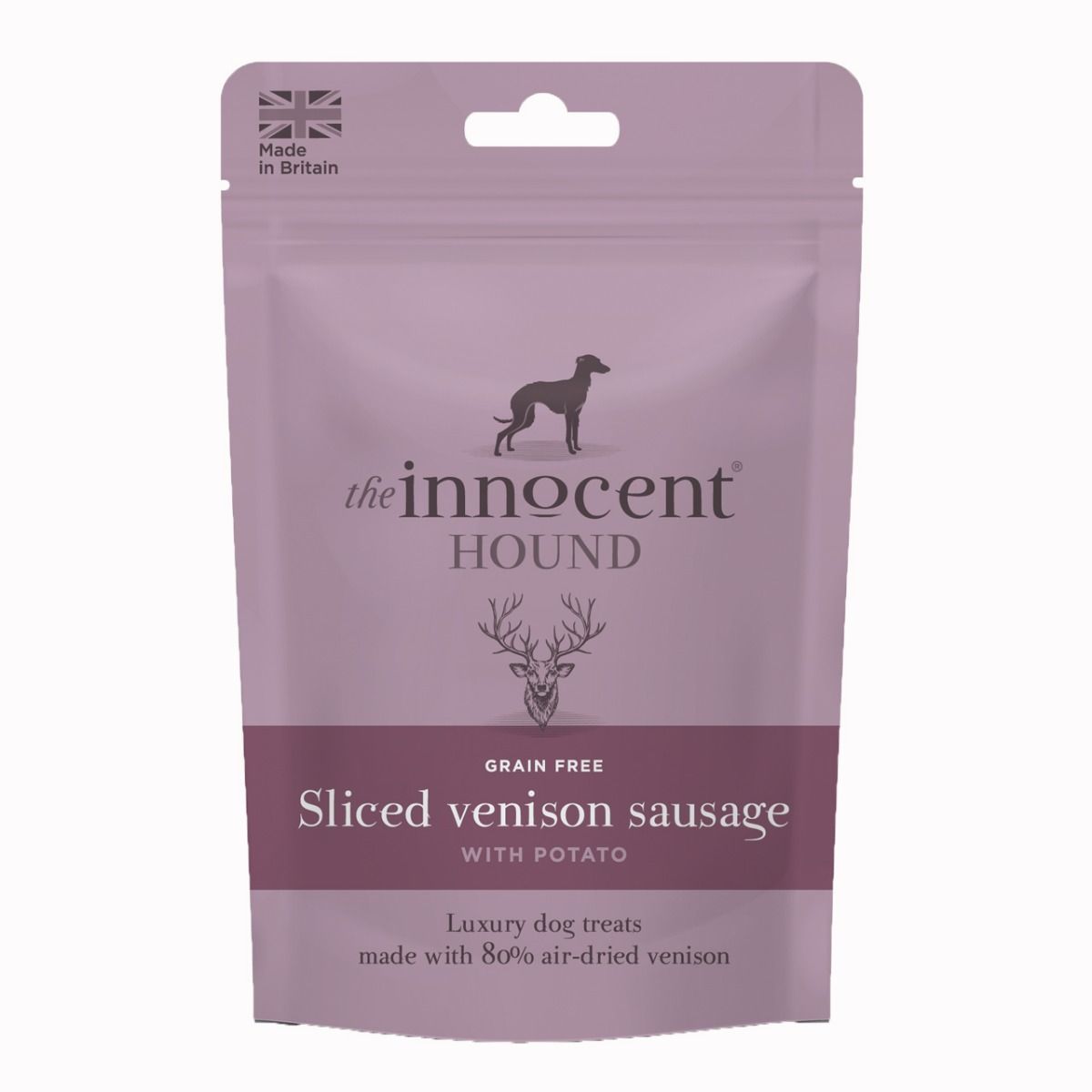 The Innocent Hound Sliced Venison with Potato Dog Sausages 70g - 70g