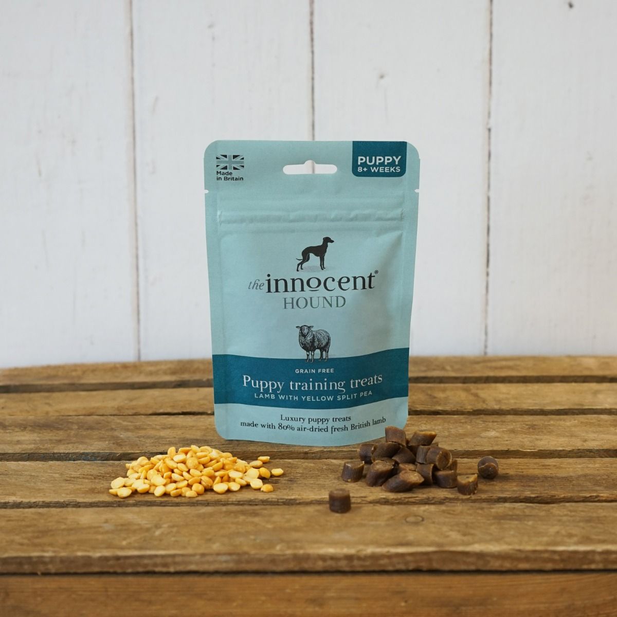 The Innocent Hound Puppy Training Lamb with Yellow Split Pea Treats 70g - 70g