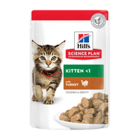 Thumbnail for BUY 1 GET 1 FREE Hill’s Science Plan Tender Chunks In Gravy Kitten Turkey Pouches (12x85g) (Summer Hydration Offer)