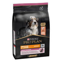 PRO PLAN SENSITIVE SKIN MEDIUM AND LARGE SENIOR 7+, DRY DOG FOOD WITH SALMON, 3 KG