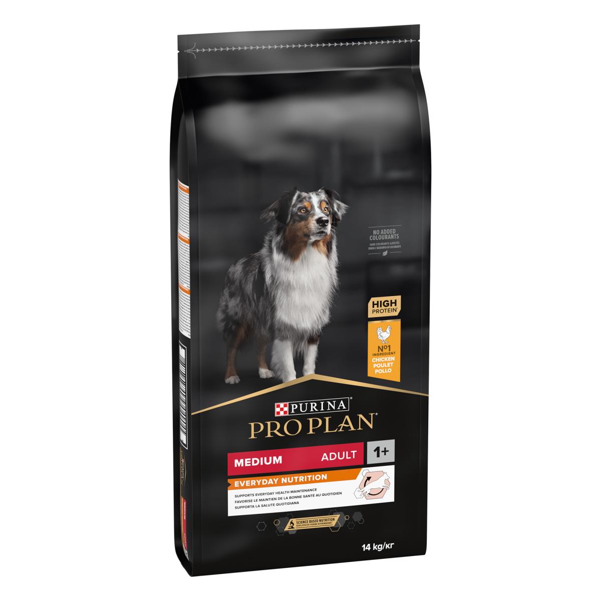 PRO PLAN EVERYDAY NUTRITION MEDIUM ADULT, DRY DOG FOOD WITH CHICKEN, 14 KG
