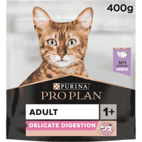PRO PLAN ADULT DELICATE DIGESTION, DRY CAT FOOD WITH TURKEY, 400 G