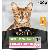 PRO PLAN STERILISED ADULT DELICATE DIGESTION DRY CAT FOOD WITH CHICKEN, 400 G
