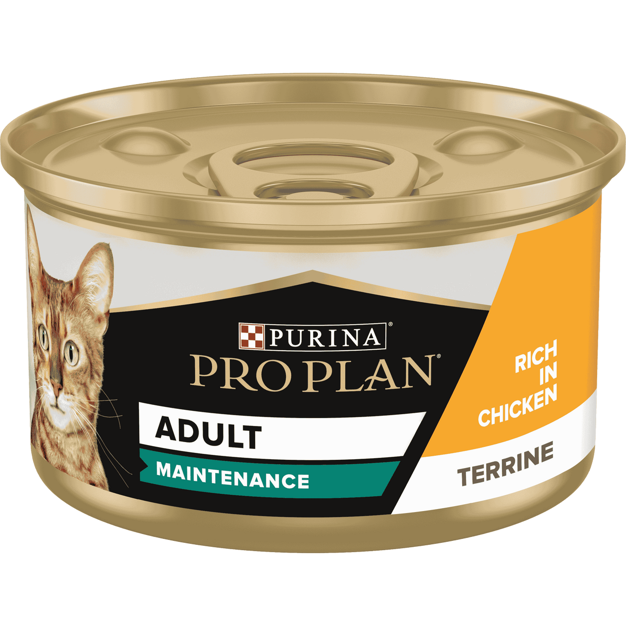 PRO PLAN ADULT MAINTENANCE, WET CAT FOOD, TERRINE RICH IN CHICKEN, 24 X 85G
